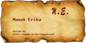 Masek Erika névjegykártya