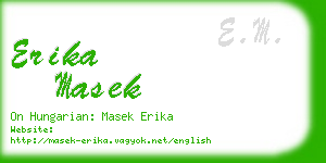 erika masek business card